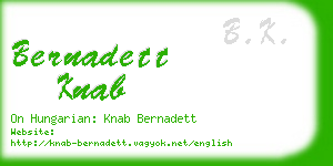 bernadett knab business card